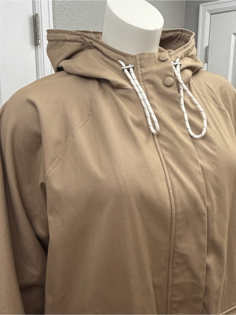 Aligne Women's Hooded Trench Coat in Tan - Size 16US/20UK